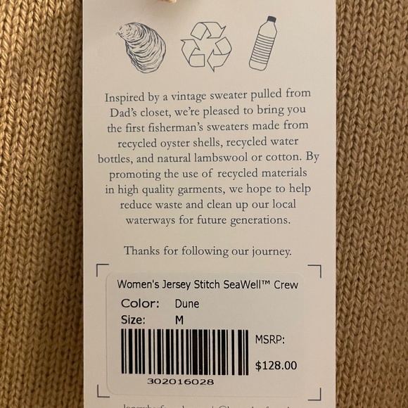 LONG WHARF SUPPLY CO JERSEY STITCH SEAWELL CREW (NWT) SIZE MED - Picture 3 of 3